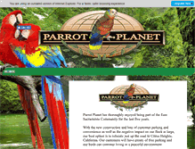 Tablet Screenshot of parrotplanet.com